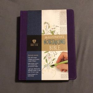 The illustrators note taking Bible
